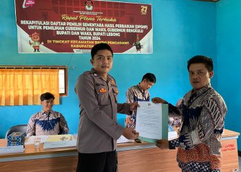 Bhabinkamtibmas Polsek Rimbo Pengadang Hadiri Rapat Pleno Terbuka DPSHP Tingkat Kecamatan