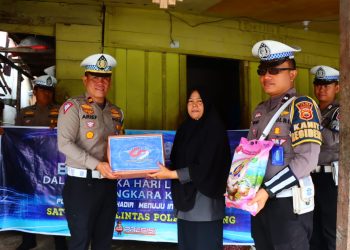Dipimpin Kasat Lantas Personel Satlantas Polres Lebong Laksanakan Anjangsana