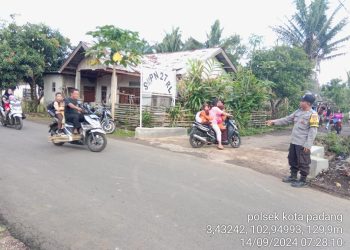 Cegah Kecelakaan Lalu Lintas, Polsek Kotapadang Gelar Pengaturan Strong Point
