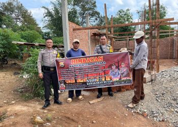 Cegah Karhutla, Personel Polsek Lebong Utara Sosialisasi di Desa Nangai Tayau dan Desa Nangai Tayau I