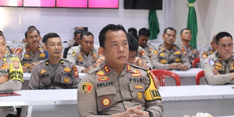Polres Lebong dan Polsek Jajaran Ikuti Anev Mingguan Yang Dipimpin Kapolda Bengkulu.