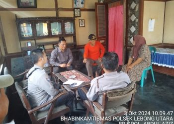 Problem Solving, Bhabinkamtibmas Polsek Lebong Utara Mediasi Permasalahan Sengketa Hak Milik Lahan