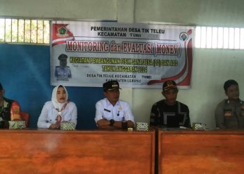Bhabinkamtibmas Polsek Lebong Atas Hadiri Monev di Desa Tik Teleu Sekaligus Giat Cooling Sistem.