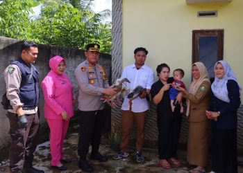 Peduli Stunting, Kapolres Lebong Salurkan Bantuan
