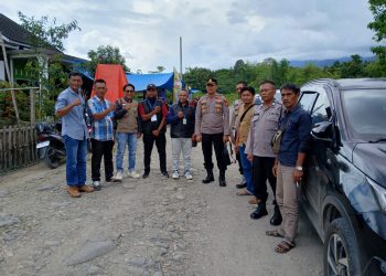 Personel Polsek Lebong Utara Monitoring Kegiatan Cabup dan Cawabup Nomor Urut 2 Sekaligus Cooling Sistem.