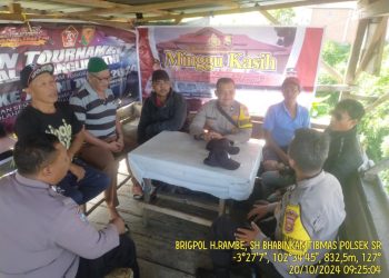 Polsek Selupu Rejang Gelar Minggu Kasih di Kelurahan Simpang Nangka