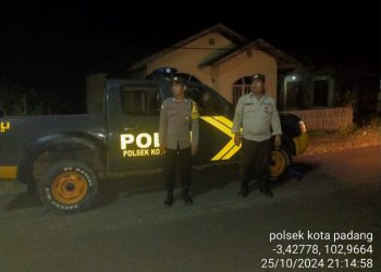 Antisipasi 3C, Polsek Kotapadang Rutin Laksanakan Patroli Malam