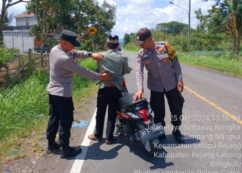 Antisipasi Tindak Kejahatan, Polsek Selupu Rejang Gelar Razia Senjata Api dan Senjata Tajam