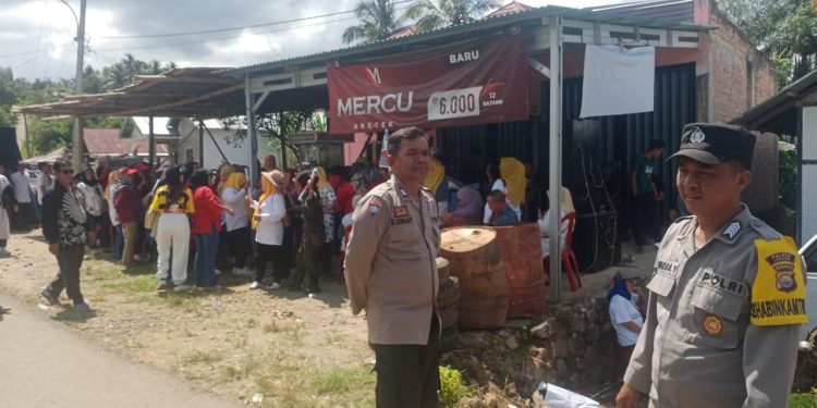 Polsek Lebong Selatan Laksanakan Pengamanan Kegiatan Cabup Cawabup Nomor Urut 02