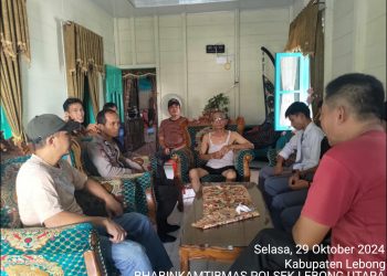 Sambang, Bhabinkamtibmas Polsek Lebong Utara Sampaikan Imbauan Kamtibmas