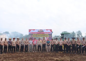 Dukung Program Pemerintah, Polres BS Gelar Peningkatan Ketahanan Pangan Dilahan Mapolres