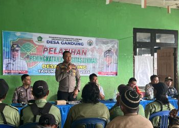 Cooling System, Kapolsek Lebong Utara Hadiri Pelatihan Peningkatan Kapasitas Linmas di Desa Gandung