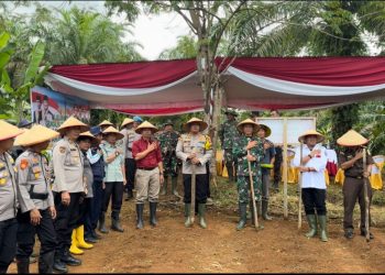 Polres Bengkulu Utara Dukung Ketahanan Pangan, Tanam Bibit Palawija Di Pekarangan Warga