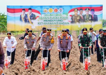 Resmi Diluncurkan, Gugus Tugas Polri Dukung Ketahanan Pangan Langsung Tancap Gas