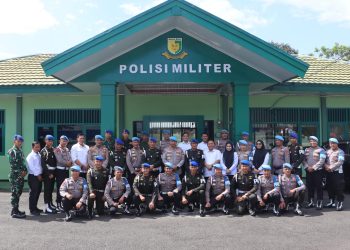 Kabid Propam Polda Bengkulu Laksanakan Silaturahmi dan Merayakan HUT POMAD ke-79 di Denpom II/1 Bengkulu