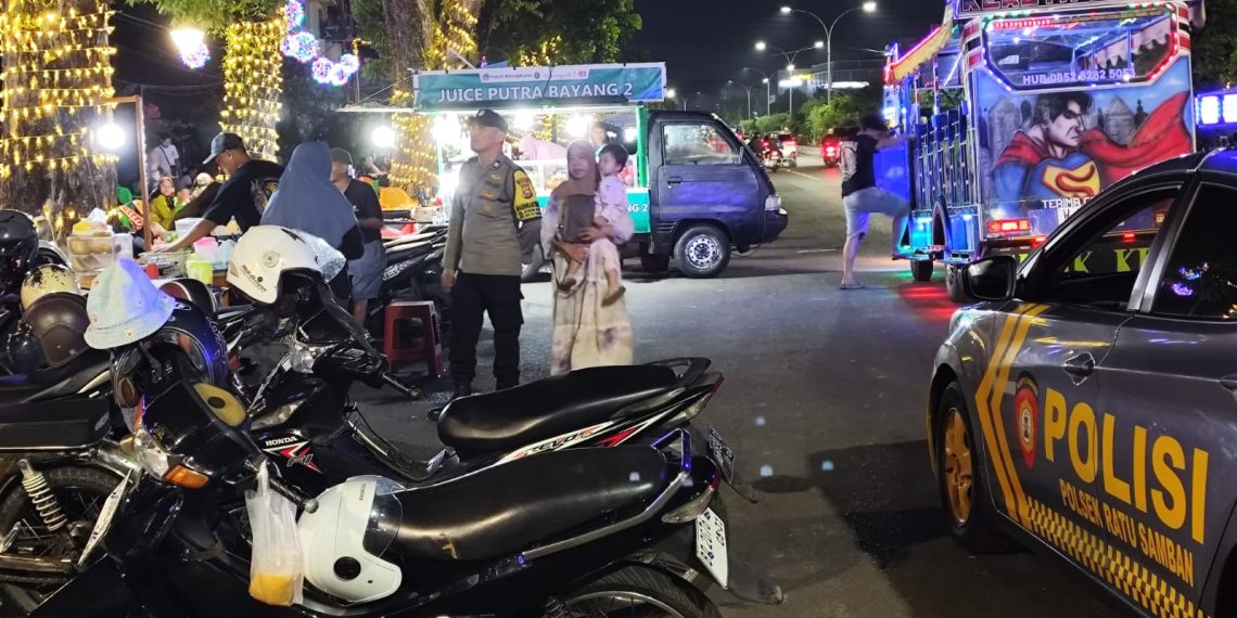 Polsek Ratu Samban Monitoring Penertiban Pedagang Zona Merah di Belungguk Point