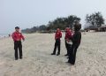 Jaga Kamtibmas di Akhir Pekan, Subdit Wisata Ditpamobvit Polda Bengkulu Patroli Dialogis di Pantai Panjang