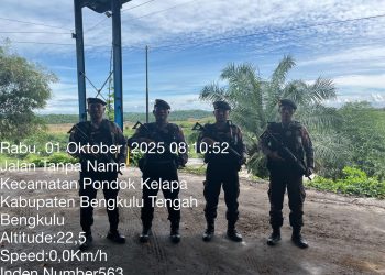 Personel Ditpamobvit Polda Bengkulu Laksanakan Pengamanan di PT. Bio Teknologi Nusantara