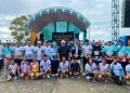 Kapolres Mukomuko Bersama Ketua Bhayangkari Hadiri dan Ikuti Fun Run 5K KONI Mukomuko serta Penebaran Benih Ikan di Danau Nibung