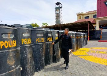 Batalyon B Pelopor Brimob Polda Bengkulu Gelar Latihan Gabungan PHH