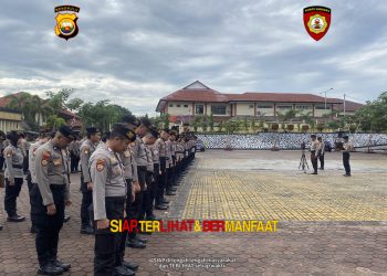 Apel Pengecekan Personel Dalmas Polda Bengkulu, Antisipasi Aksi Unjuk Rasa