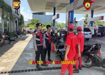Subdit Gasum Ditsamapta Polda Bengkulu Gelar Patroli Dialogis di SPBU Wilayah Kota Bengkulu