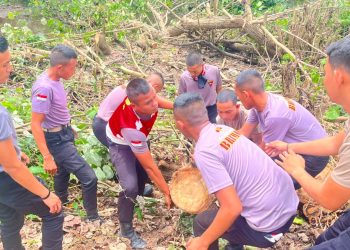 Brimob Polda Bengkulu Gelar Aksi Bersih Jogging Track di Pantai Panjang