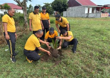 Dukung Quick Wins Kapolri, Polres Mukomuko Gelar Green Policing di Lapangan MTQ Pemda Mukomuko