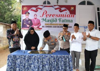 Kapolda Bengkulu Resmikan Masjid Fatma, Wujud Bhayangkara Jelajah Berkah di Bengkulu Tengah