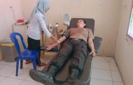 Peduli Sesama, Personil Polres BS Berikan Donor Darah