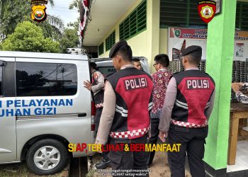 Ditsamapta Polda Bengkulu Laksanakan Patroli Dialogis dan Pengawalan Pendistribusian Makan Bergizi Gratis