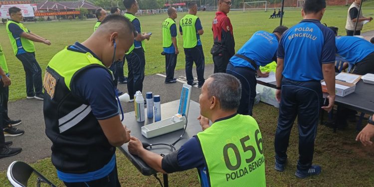 Biddokes Polda Bengkulu Laksanakan Giat Keslap Saat Pelaksanaan Kesjas Berkala