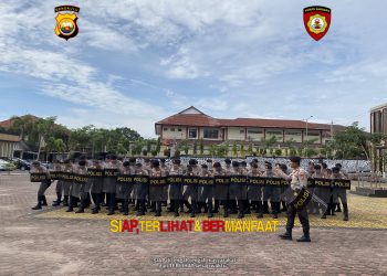 Ditsamapta Polda Bengkulu Gelar Latihan Dalmas untuk Mengurai Massa Pendemo