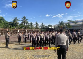 Giat Ditsamapta Polda Bengkulu Melaksanakan Kegiatan Latihan PBB