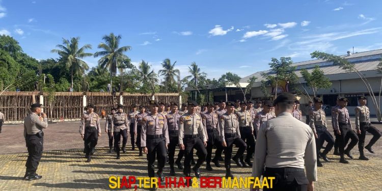 Giat Ditsamapta Polda Bengkulu Melaksanakan Kegiatan Latihan PBB