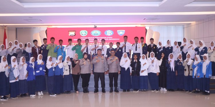 Wakapolda Bengkulu Hadiri FGD Bersama Ketua OSIS se-Kota Bengkulu, Dorong Terwujudnya Generasi Emas Bebas Tindak Pidana