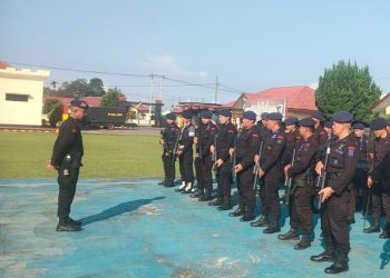 Personel Batalyon A Pelopor Brimob Polda Bengkulu Gelar Latihan PHH untuk Meningkatkan Kemampuan dan Kesiapan