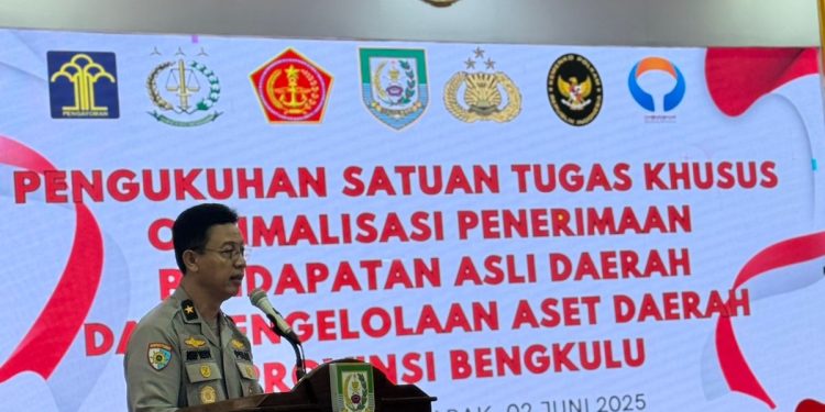 Irwasda Polda Bengkulu Hadiri Pengukuhan Satgas Khusus Optimalisasi PAD dan Pengelolaan Aset Daerah