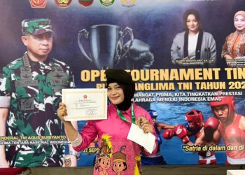 Polwan Ditsamapta Polda Bengkulu Raih Prestasi dan Mengharumkan Bengkulu di Ajang Open Tournament Tinju Piala Panglima TNI Tahun 2025