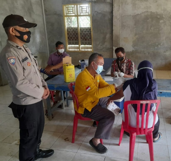 Polsek Giri Mulya Aktif Ingatkan Warga Untuk Melengkapi Dosis Vaksinasi Covid-19